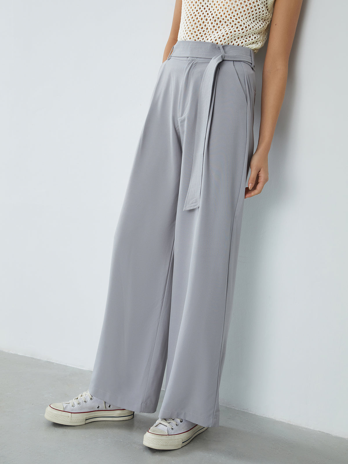 Effortless Belted Wide Leg Pants