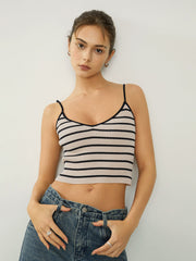 Stripe Crop Cami Top