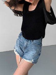 Open Knit Tank Top