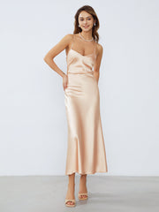 Camille Satin Slip Long Dress