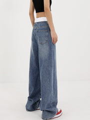 Reverse Waistband Denim Boyfriend Jeans