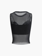 Mesh Two Piece Tank Top