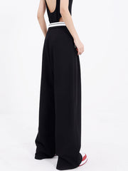 Reverse Waistband Baggy Wide Leg Pants