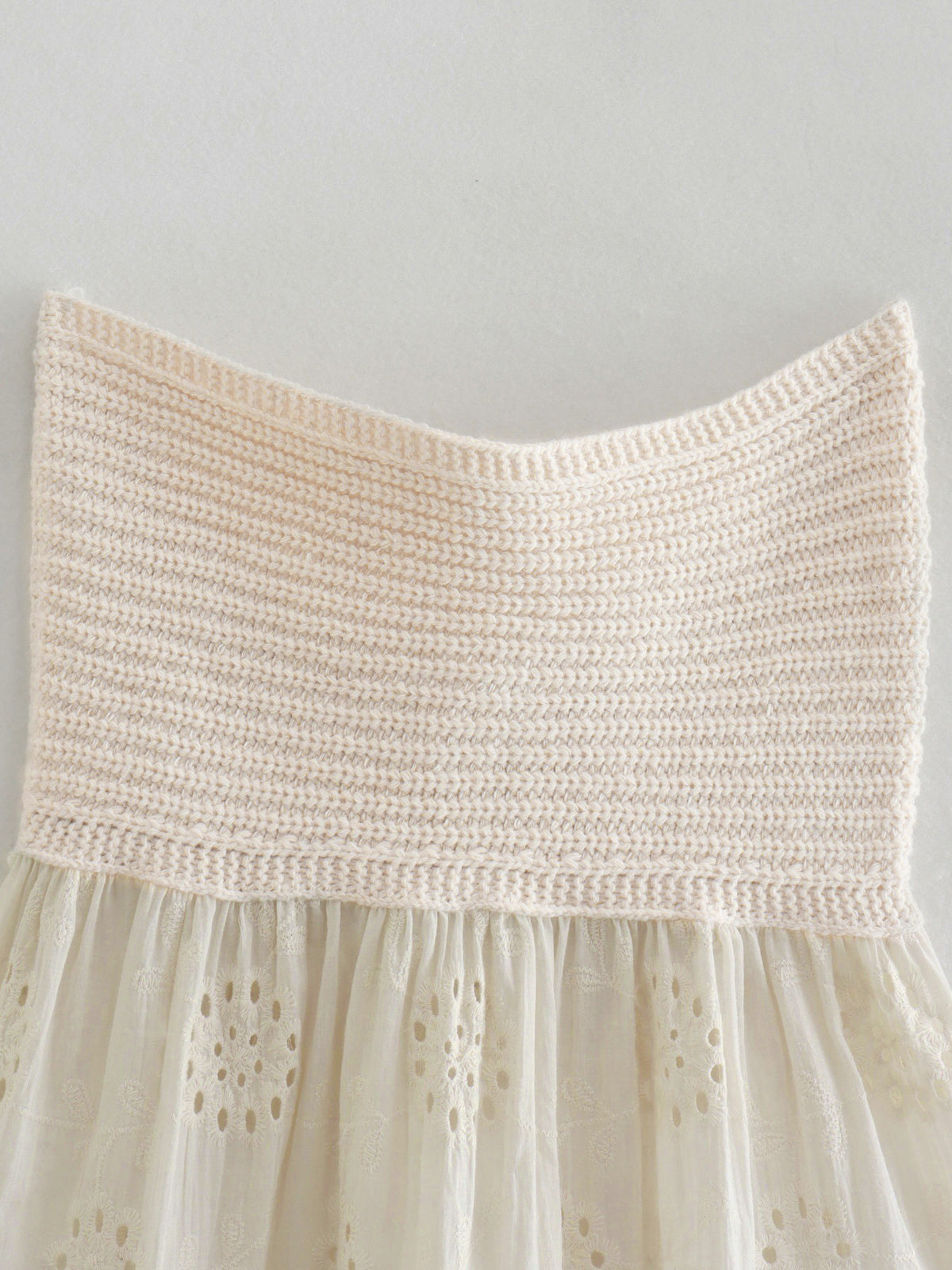 Crochet Eyelet Twist Tube Top