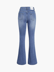 Utility Denim Flared Jeans