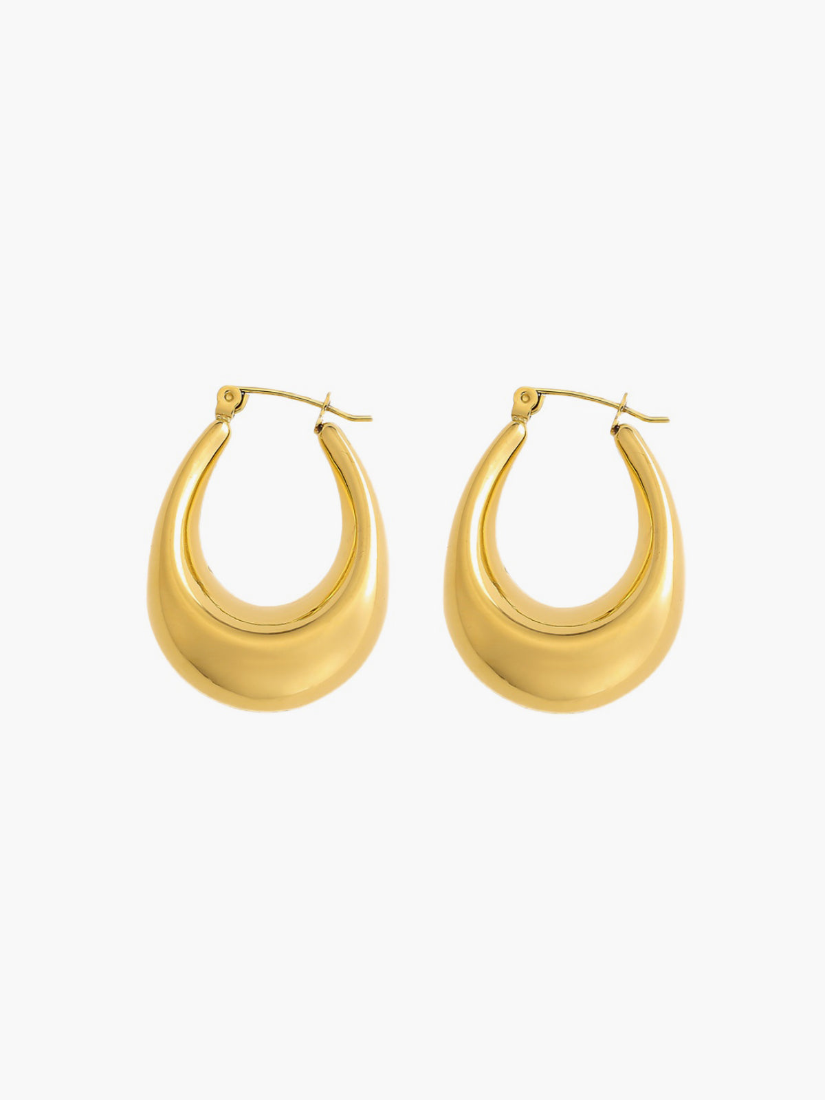 Circle Drapping Loop Earrings