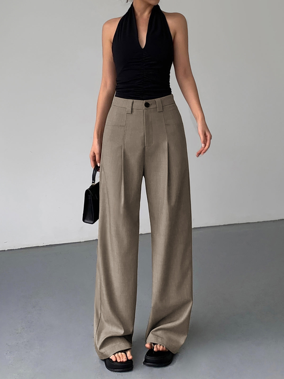 Divine Pleat Wide Leg Dress Pants