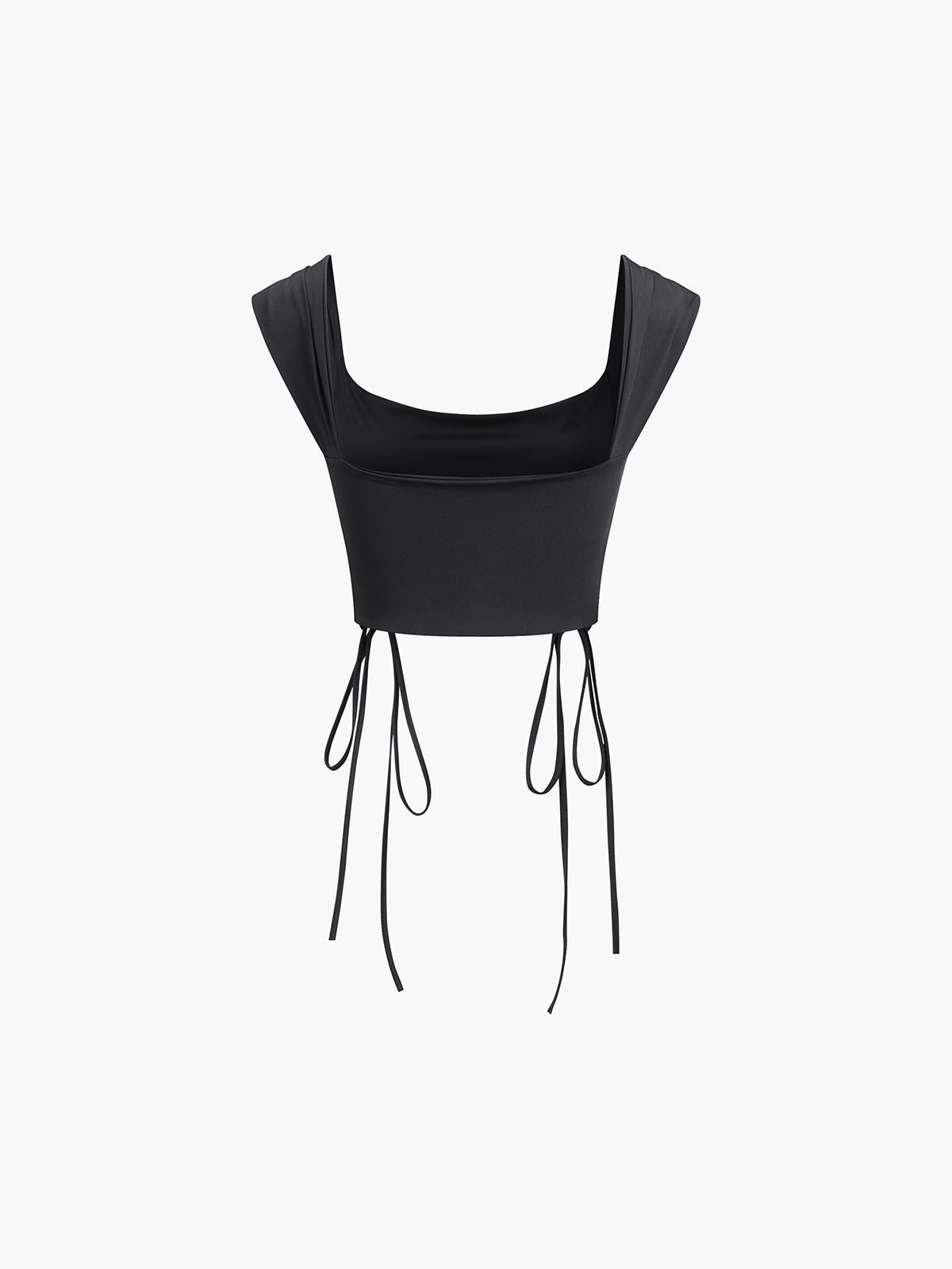 Drawstring Ruched Crop Top