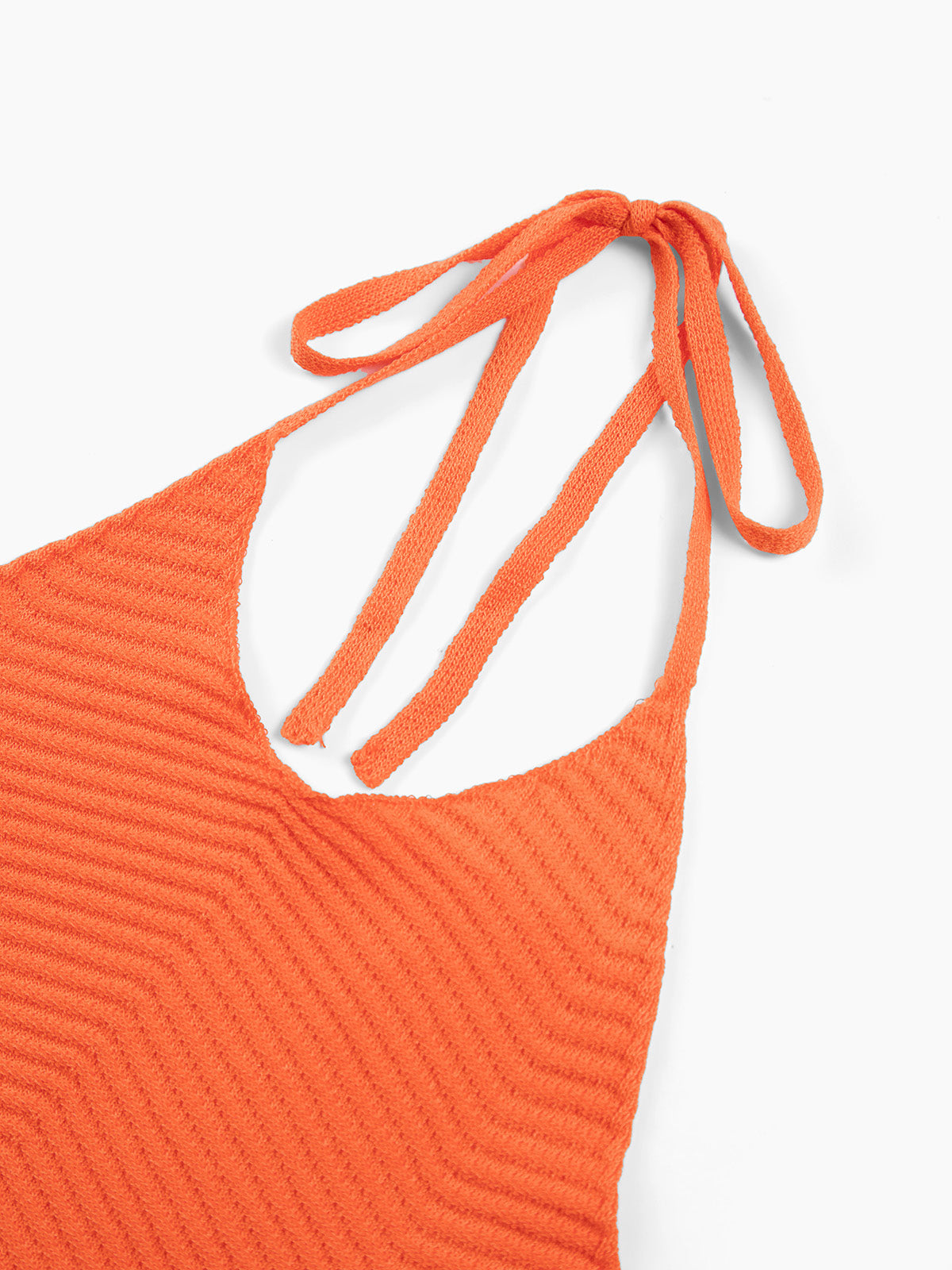 Vitamin C Crochet Halter Neck Crop Top