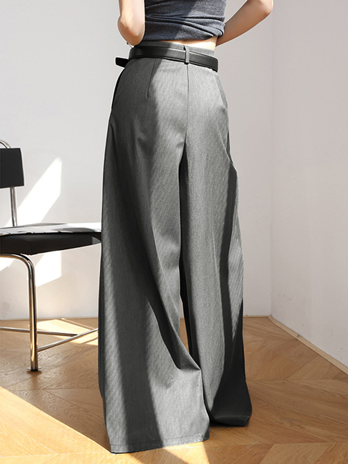 Oversized Pleat Wide Leg Pants