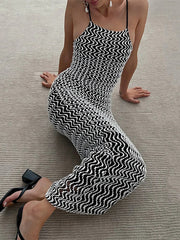 Watermarble Bodycon Long Dress