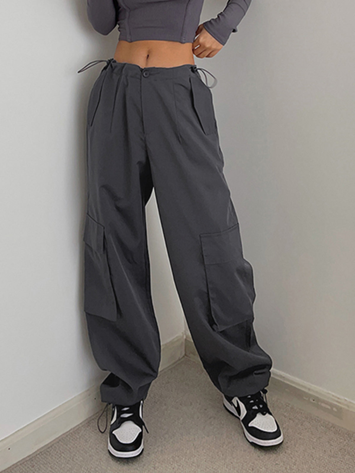 Boho Cargo Parachute Pants