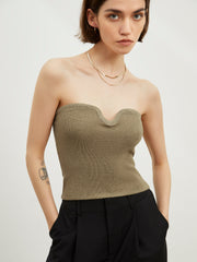 Bustier Knit Tube Top