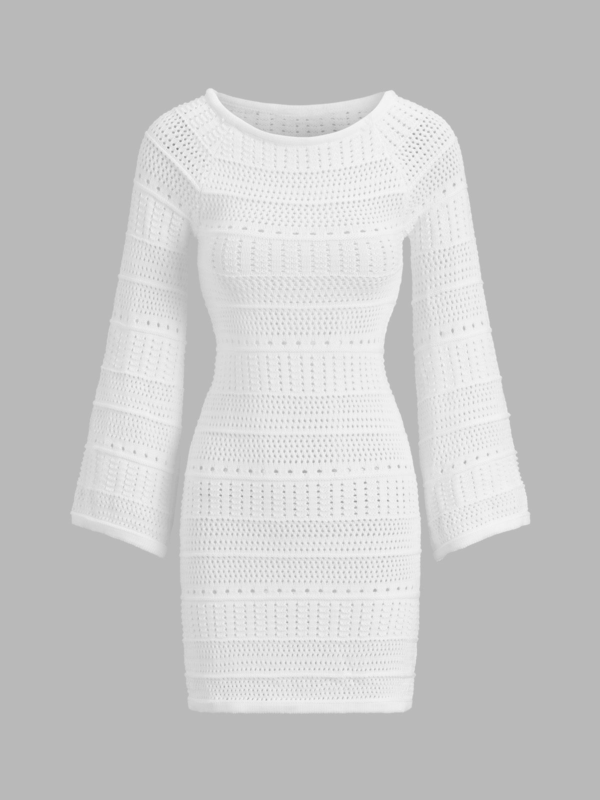 Leisure Crochet Eyelet Short Dress