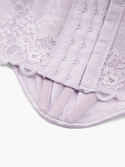 Lilac Floral Lace Crop Corset Top