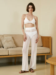 Crochet Cover Up Two Piece Pants Set