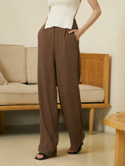 Vintage Textured Wide Leg Pants