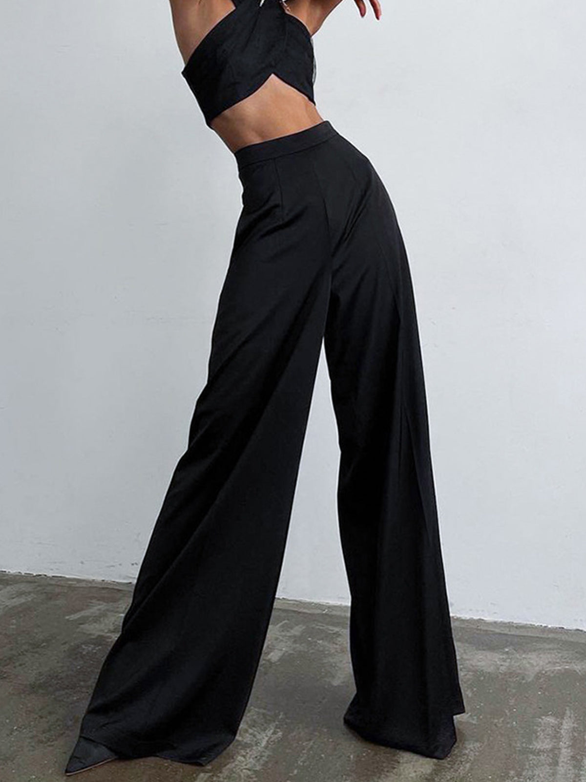 Oversized Satin Wide Leg Dress Pants