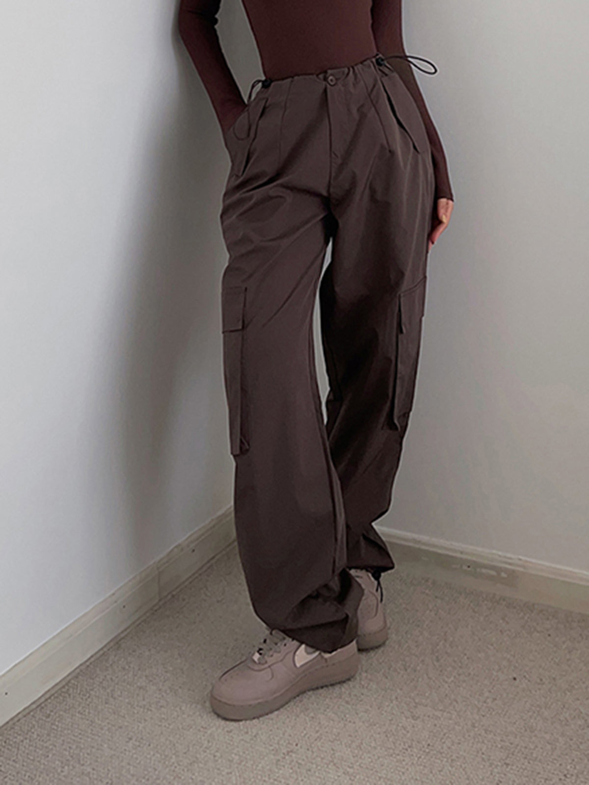 Boho Cargo Parachute Pants