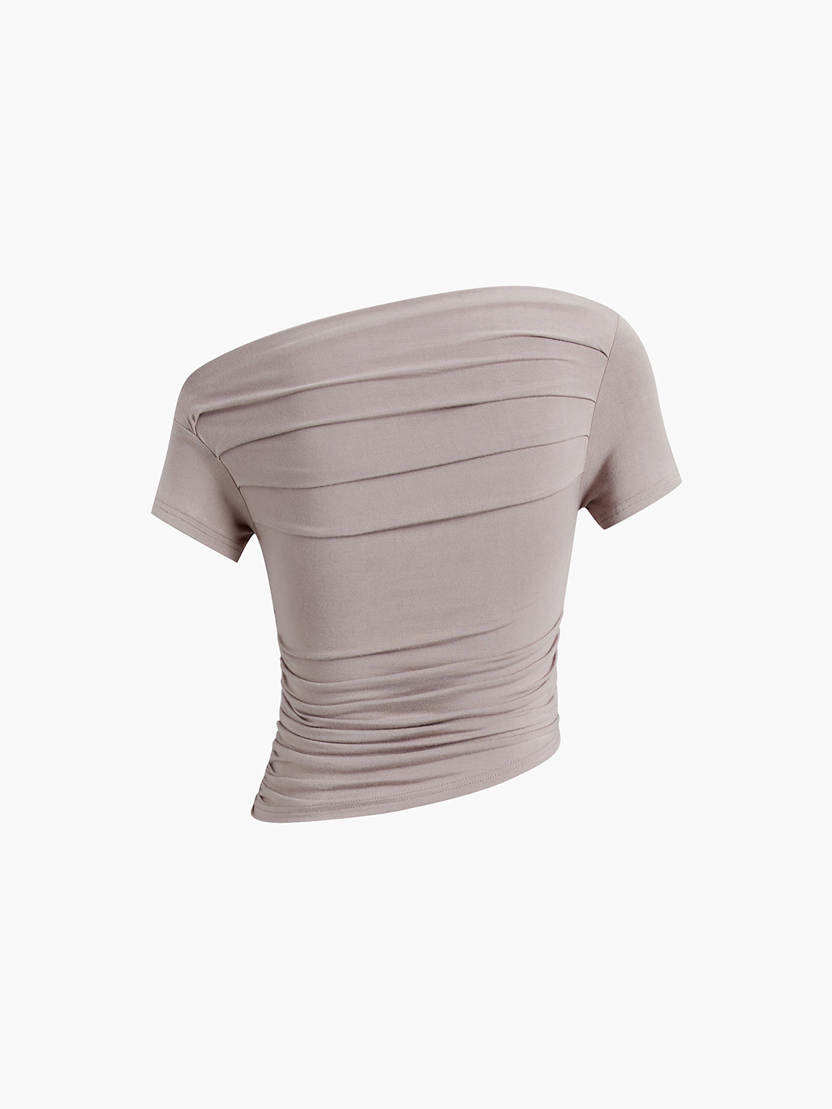 Oblique Ruched Crop Top