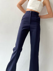 Fitted Straight Leg Slit Pants