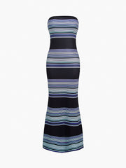 Stripe Tube Long Dress