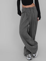 Tied Pinstripe Tailored Pants