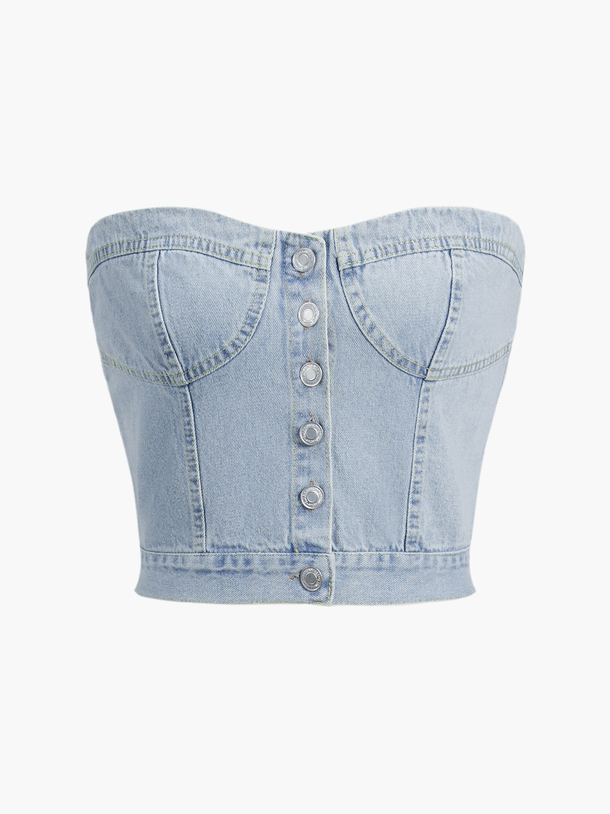 Denim Crop Corset Top