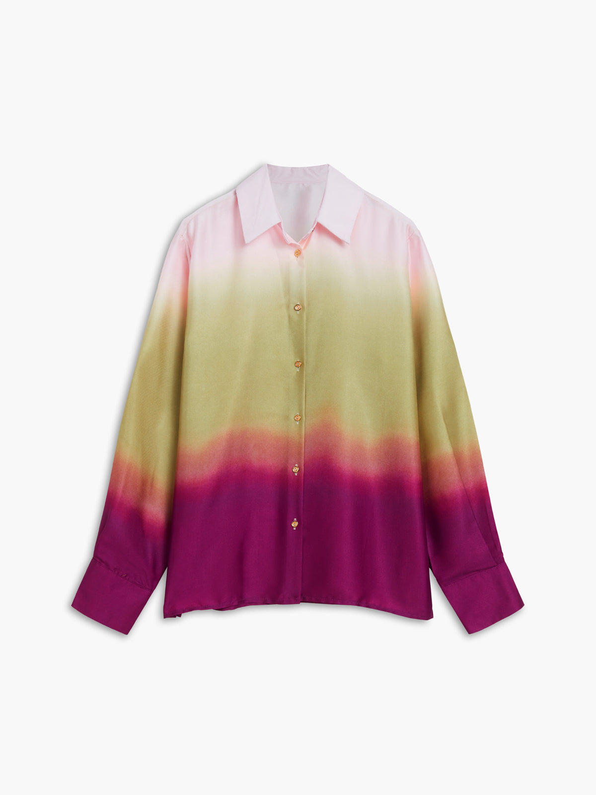 Oversized Tie Dye Satin Shirt