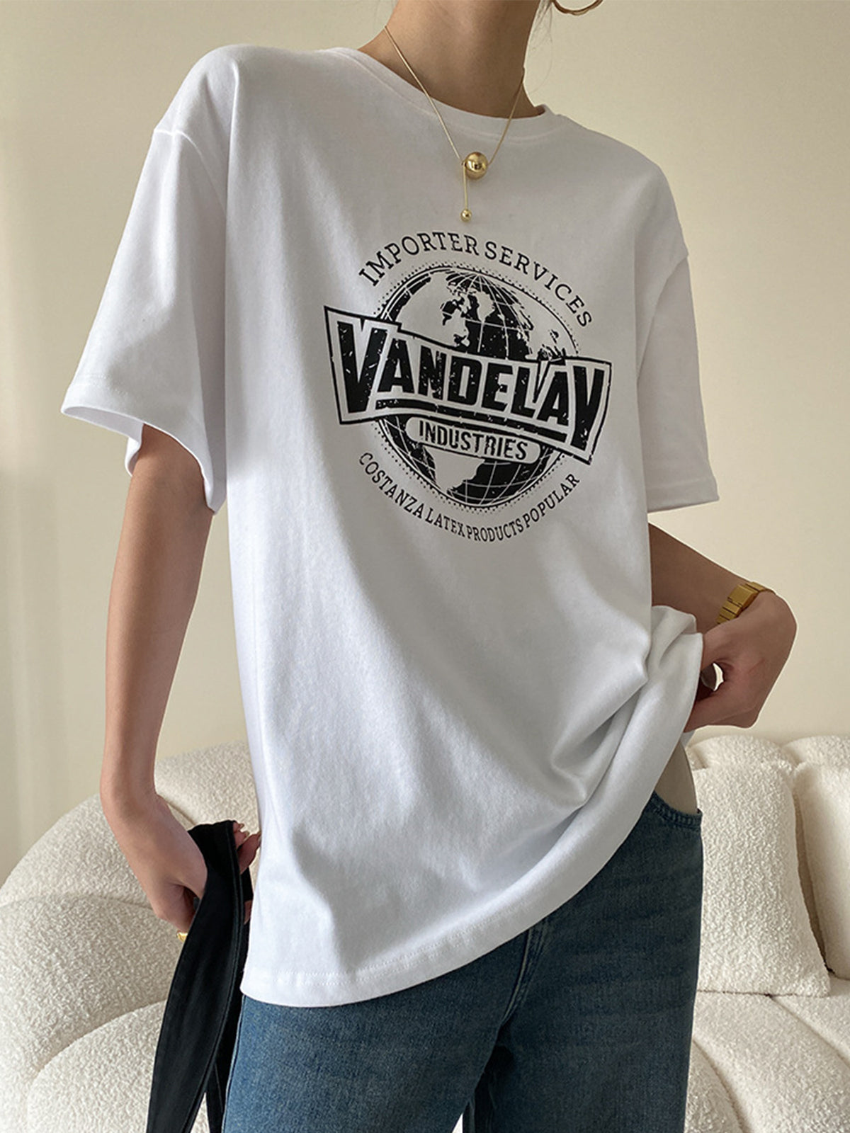 Vandelay Print Cotton T-Shirt