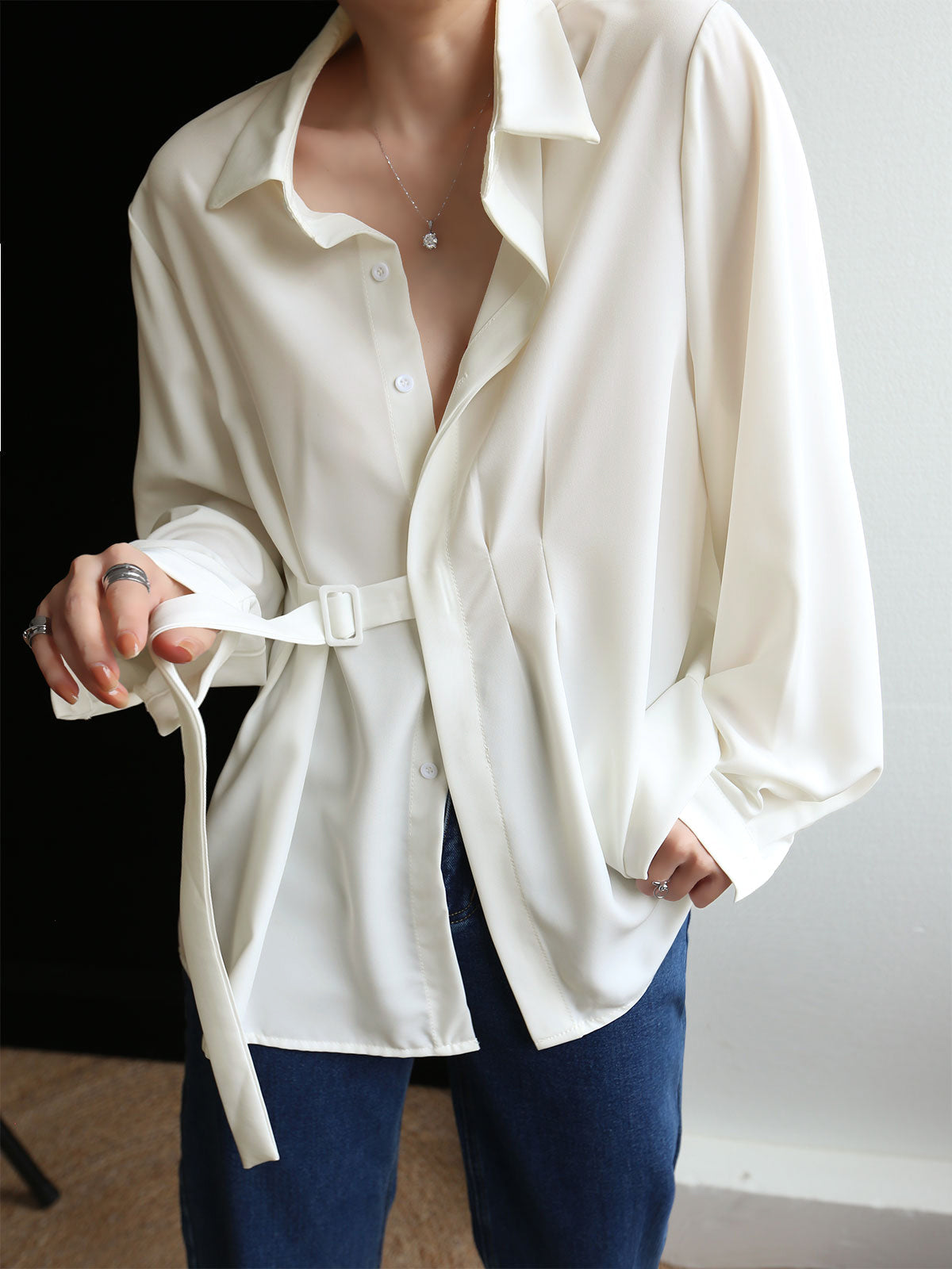 Oversized Tied Shirt