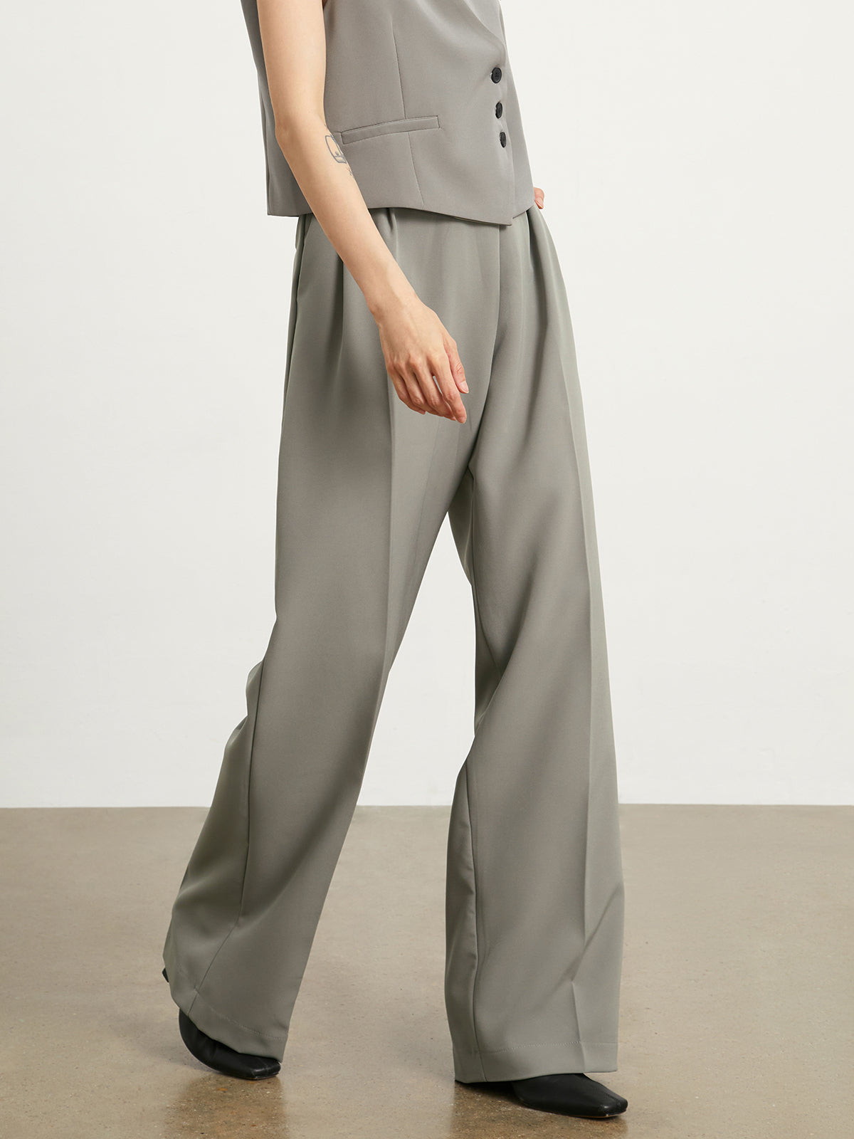 Minimalist Smart Wide Leg Pants