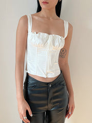 Satin Corset Tank Top