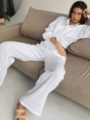 Minimalist Cotton Two Piece Pants Set