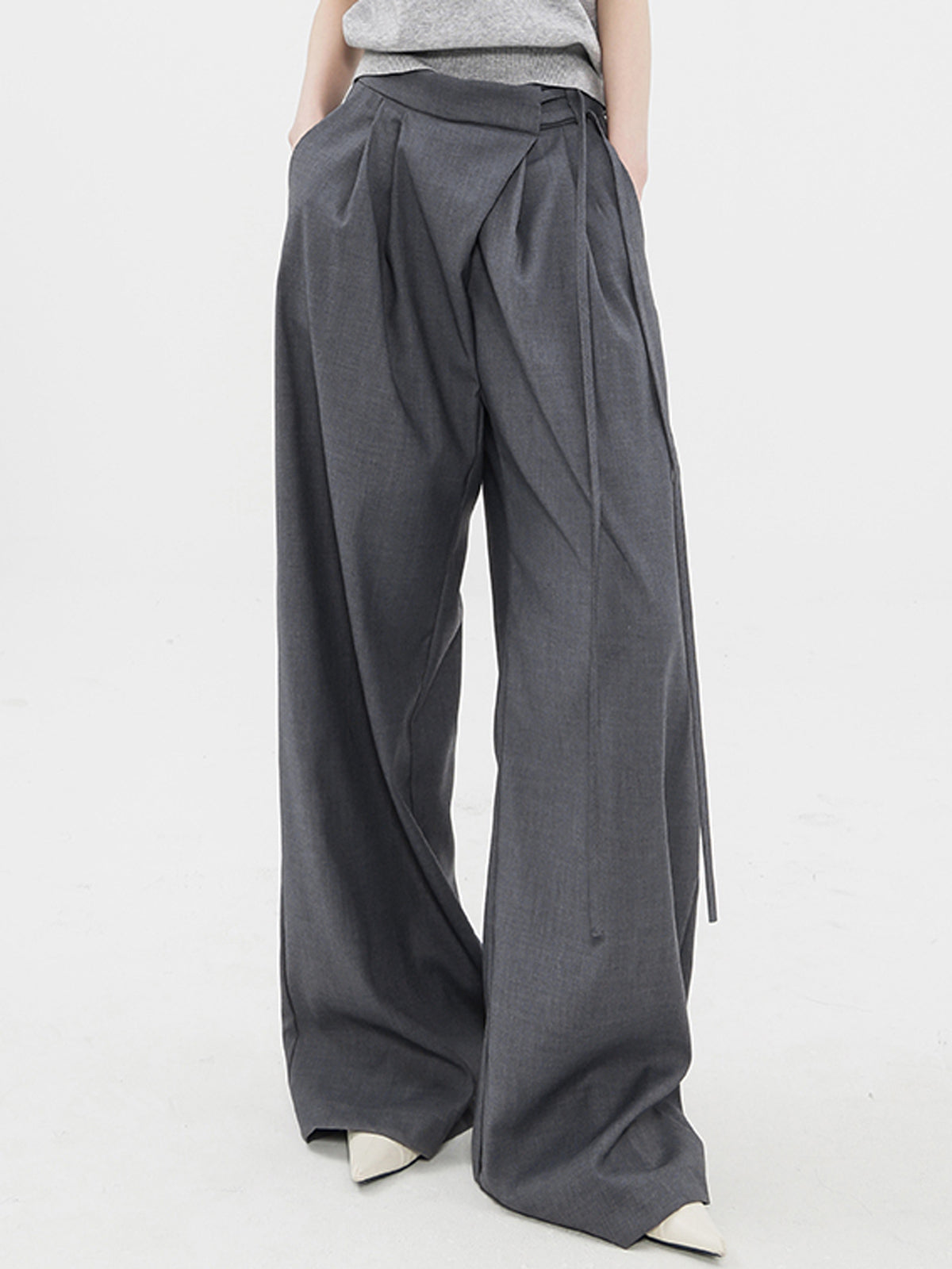 Tied Oversized Wide Leg Pants