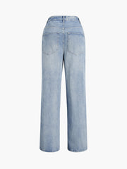 Classic Buttoned Denim Jeans