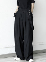 Bag Decor Belted Wide Leg Pants