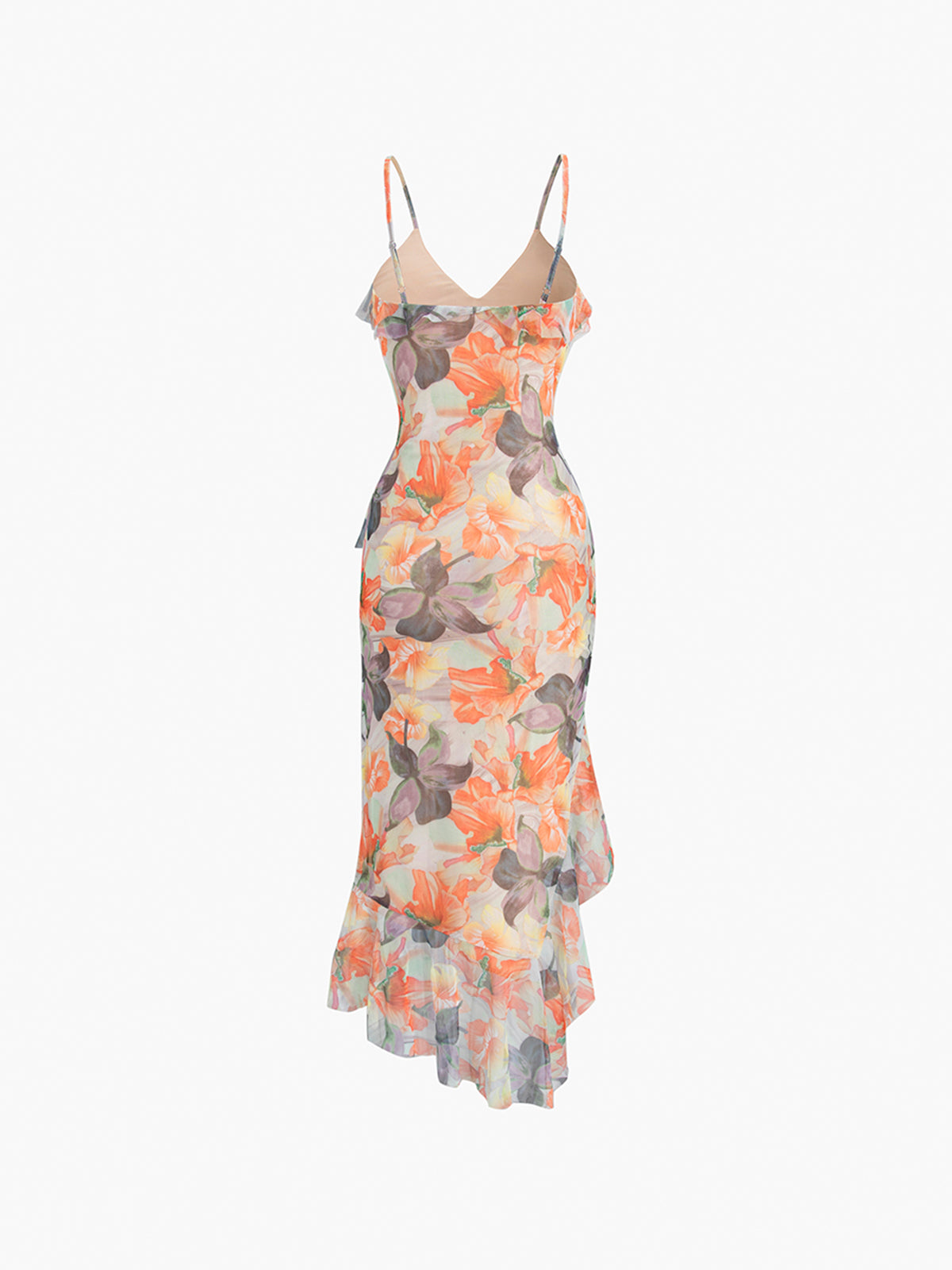 Iris Floral Ruffle Trim Midi Sundress