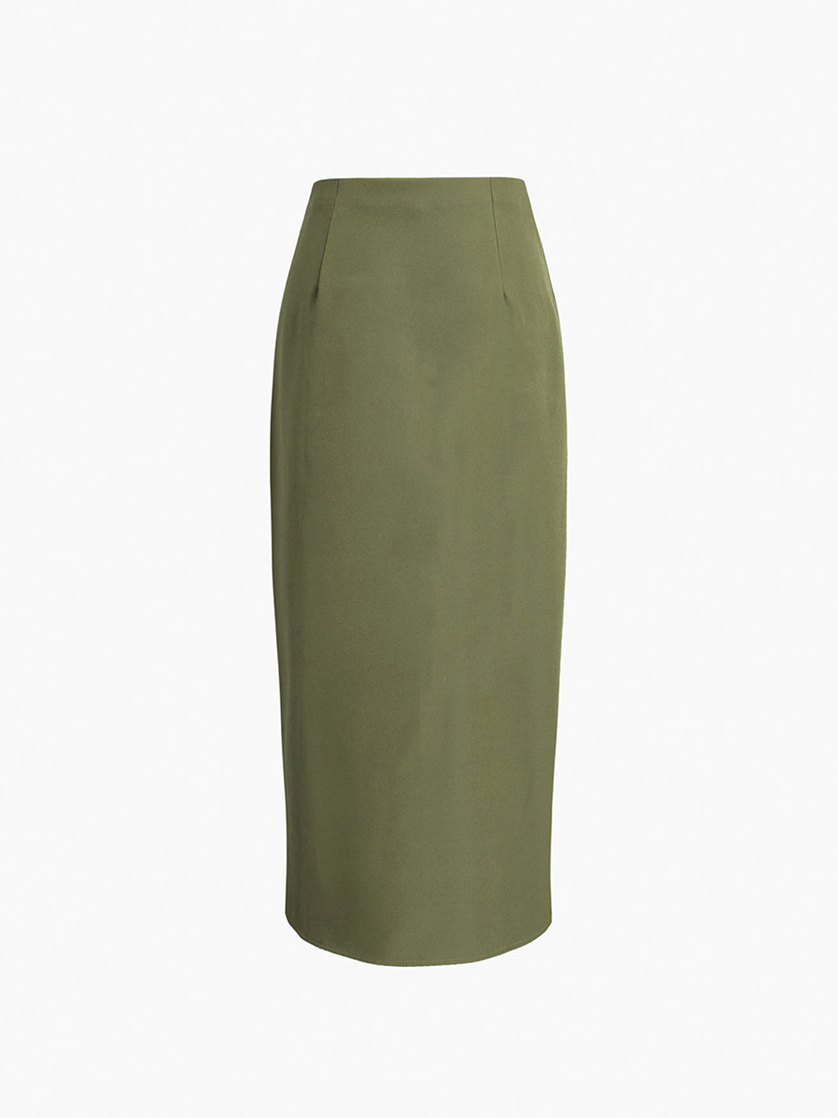 Zippered Slit Skirt