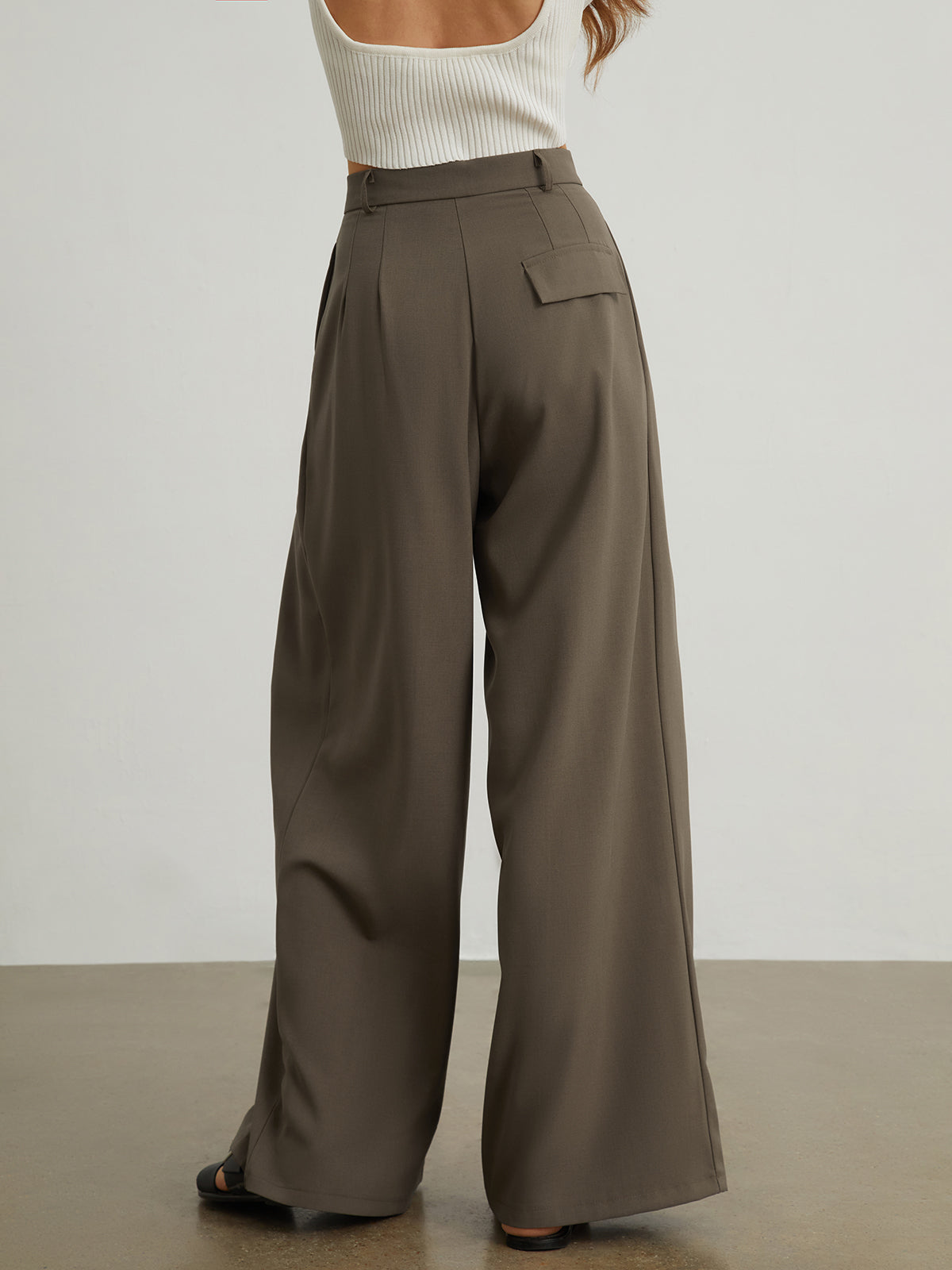 Smart Oversized Wide Leg Pants