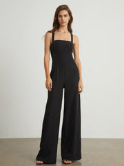 Back Criss Cross Wide Leg Jumpsuit