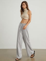 Leisure Drawstring Wide Leg Pants