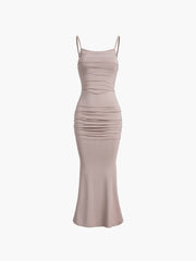 Ruched Bodycon Midi Dress