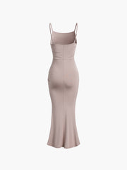 Ruched Bodycon Midi Dress