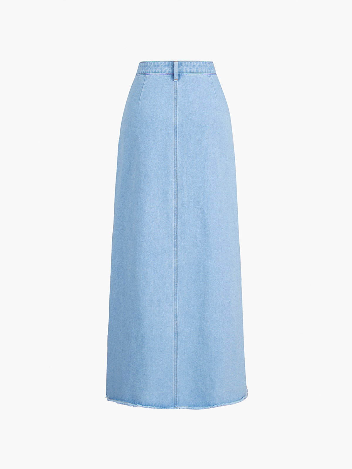 Light Blue Denim Maxi Skirt