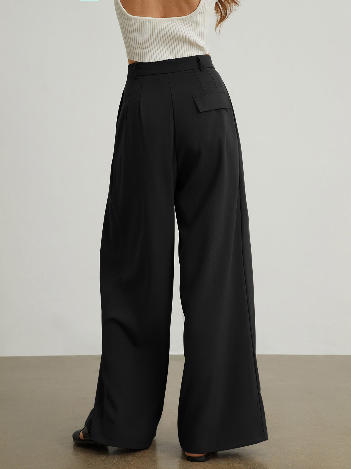 Smart Oversized Wide Leg Pants