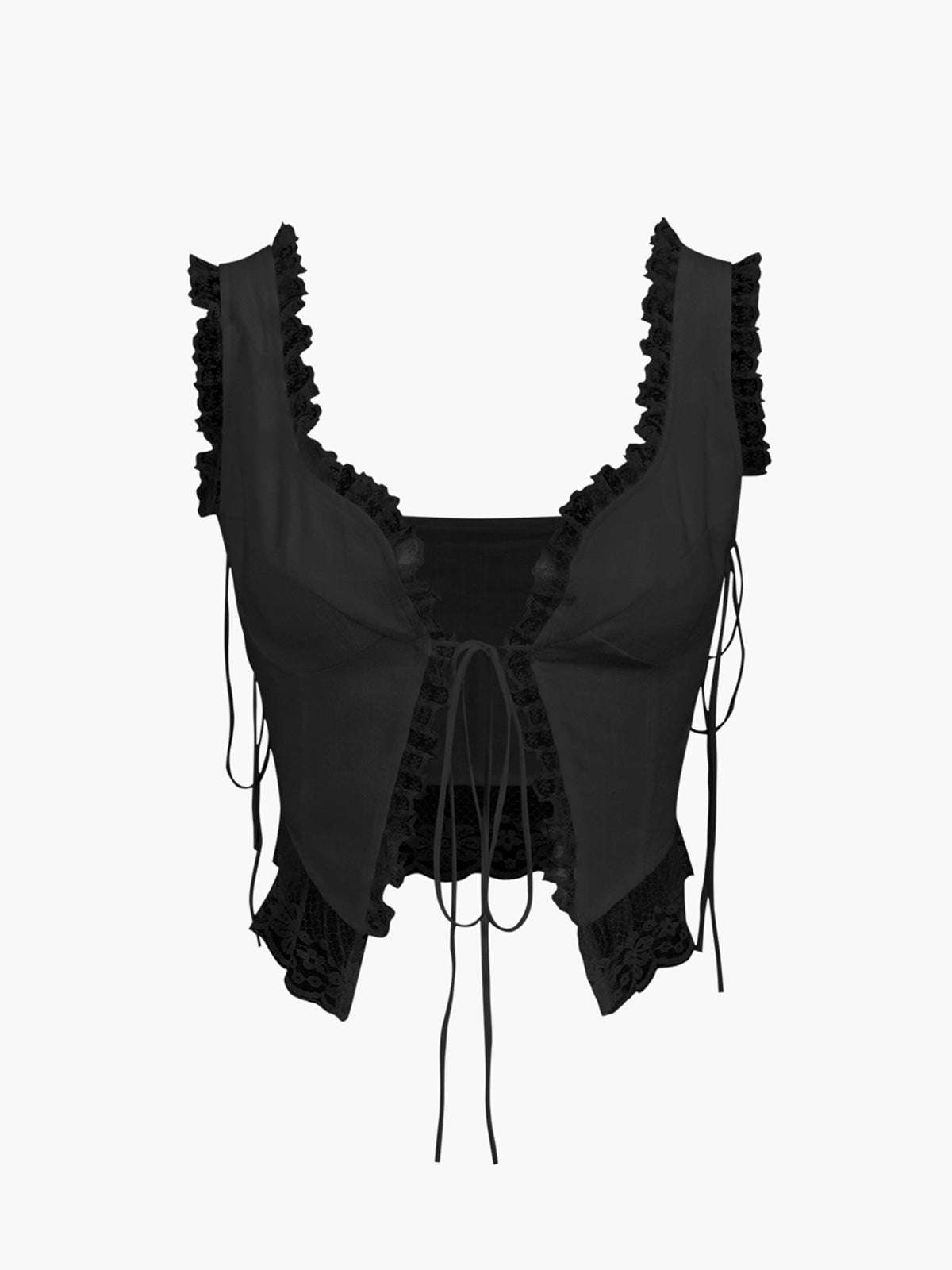 Fly Away Fairytale Lace Trim Crop Cami Top