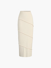 Ladder Up Cotton Rib Skirt