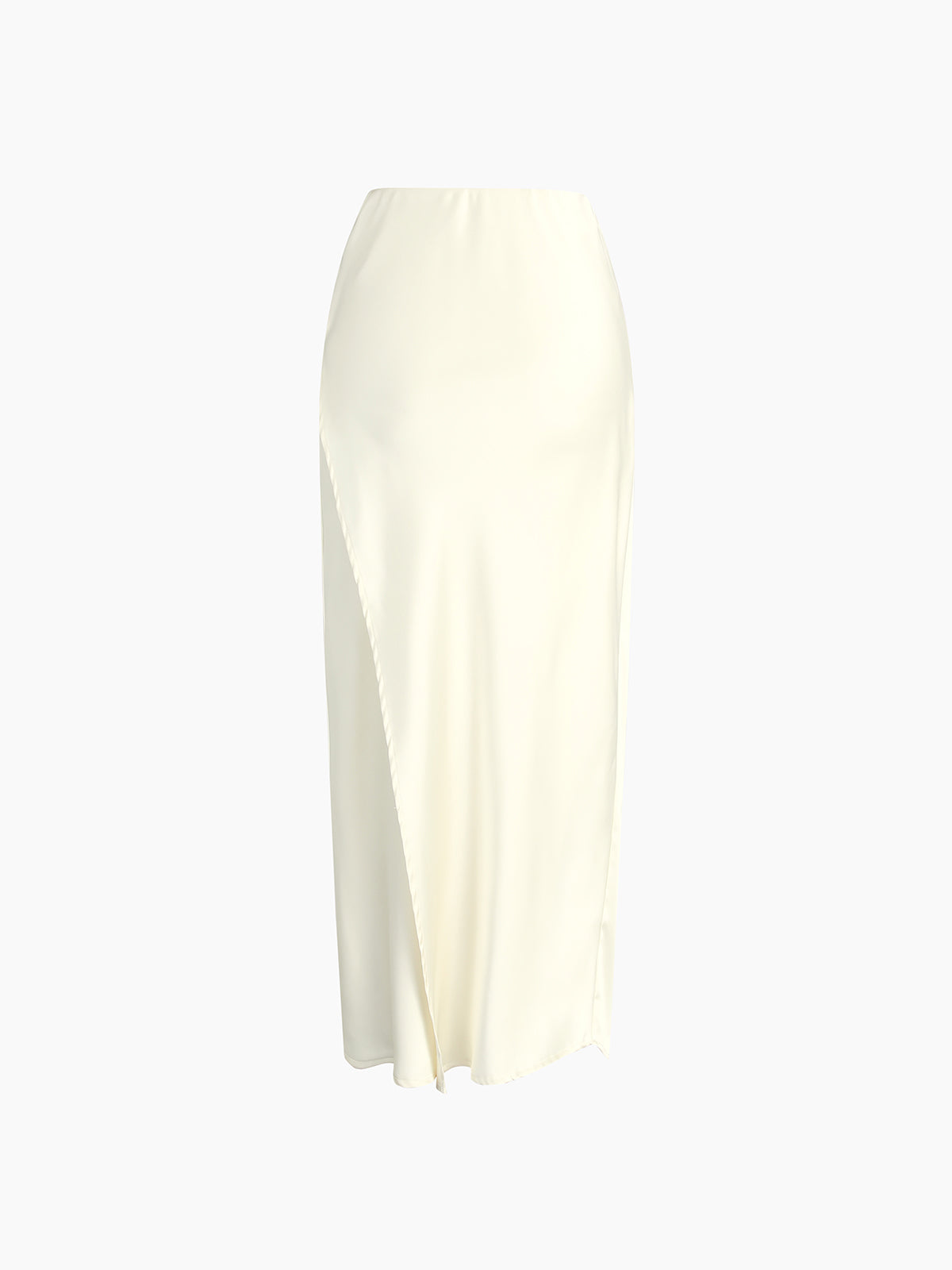 Ivory Glow Satin Skirt