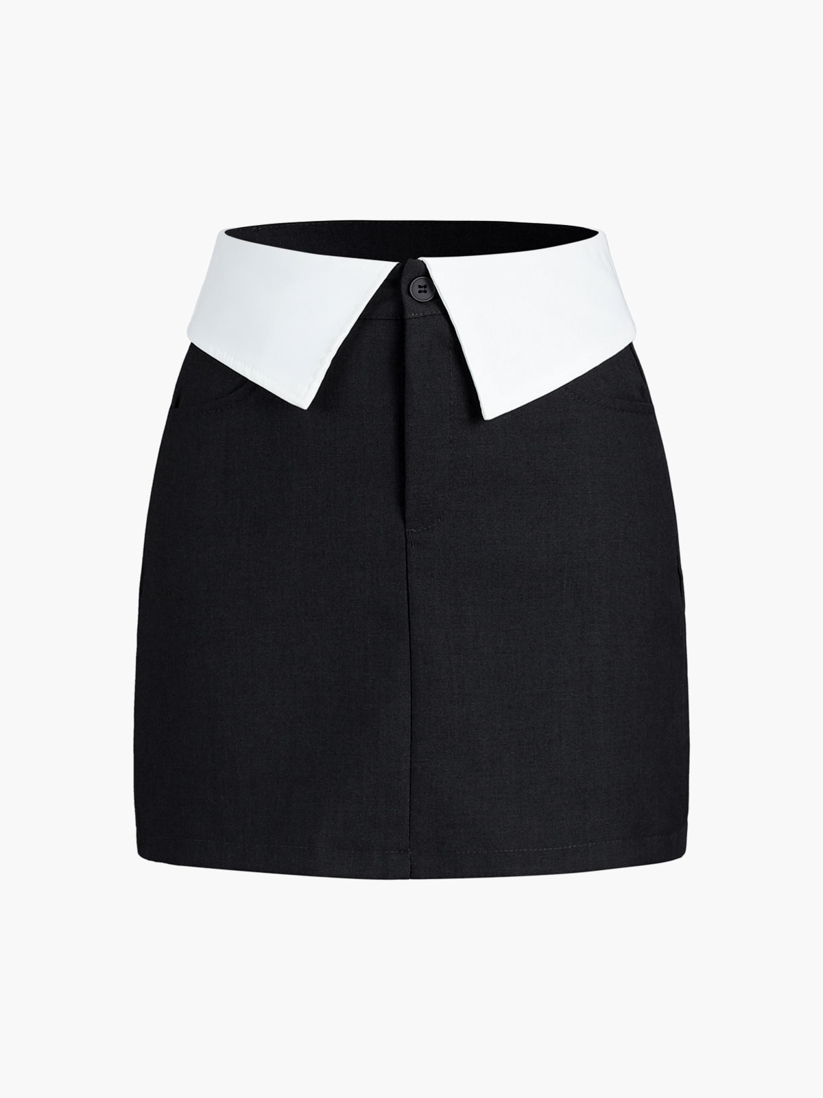 Fold Over Buttoned Skirt